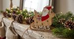 Decoration MagicHome Christmas Woodeco, Santa in a Sleigh, 19x15 cm