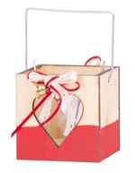 Dísz MagicHome karácsonyi Woodeco, Lámpás pohárral, csomag 5 db, 8x8 cm