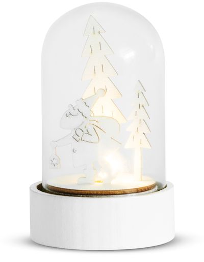 Christmas decorations Woodeco, Santa Claus in a glass, 1xLED, 5x10 cm