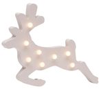 Dísz MagicHome Vianoce Woodeco, Rénszarvas, 8 LED, 33x24 cm
