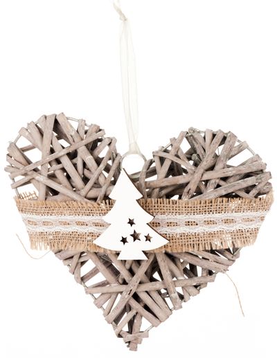 Christmas decorations Wildeco, Heart, 20x5cm, pkg. 5 pcs