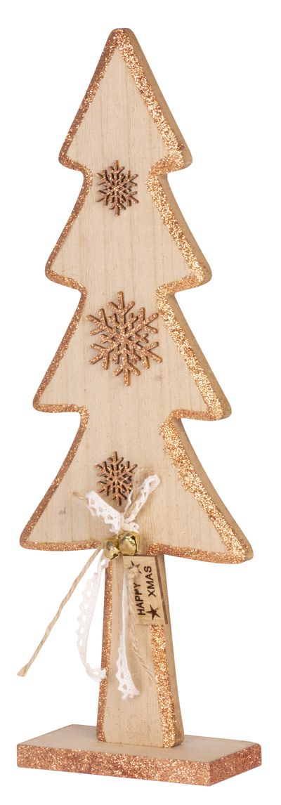 Christmas decorations Woodeco XS006, Fir tree, 14x40 cm, pkg. 2 pcs
