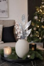 Ág MagicHome Vianoce, karácsonyi, ezüst, 31 cm