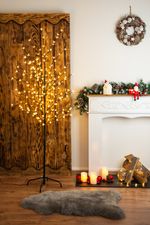 Díszfa MagicHome Cherry Tree, 192 meleg fehér LED, egyszerű világítás, 230 V, 50 Hz, IP44, kültéri,