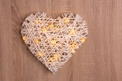Christmas decorations MagicHome, Rattan Metal Heart, 15xLED, 30x6 cm, 3xAA