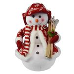 Decoration MagicHome Christmas, Snowman with skis, 30 cm