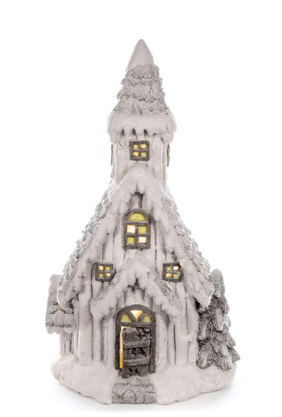 Decoration Xecco 18515, Church, magnesium, 52 cm, LED