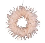 Koszorú MagicHome Vianoce, karácsonyi, tollas, rózsaszín, függő, 35 cm