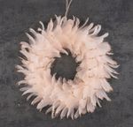 Hanging Christmas Wreath MagicHome, feathery, pink, 35 cm