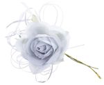 Flower MagicHome, rose, blue, stem, flower size: 10 cm, flower length: 18 cm, pack of 6 pcs
