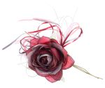 Flower MagicHome, rose, burgundy, stem, flower size: 10 cm, flower length: 18 cm, pack of 6 pcs