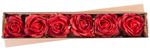 Flower MagicHome, rose, red, stem, flower size: 10 cm, flower length: 18 cm, pack of 6 pcs