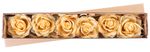 Flower MagicHome, rose, gold, stem, flower size: 10 cm, flower length: 18 cm, pack of 6 pcs