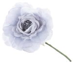 Flower MagicHome, peony, blue-grey, stem, flower size: 16 cm, flower length: 24 cm, pack of 6 pcs
