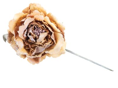 Kvet MagicHome, pivónia, zlatá, stonka, veľkosť kvetu: 11 cm, dĺžka kvetu: 21 cm, bal. 6 ks