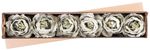 Flower MagicHome, open rose, green, stem, flower size: 11 cm, flower length: 22 cm, pack of 6 pcs