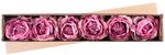 Flower MagicHome, open rose, dark pink, stem, flower size: 11 cm, flower length: 22 cm, pack of 6 pc