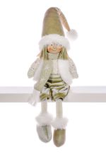 Dekoráció MagicHome Karácsony, kisfiú aranyban, ülő, 33 cm