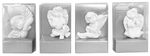 Christmas decoration MagicHome, hanging angel, polyresin, 5 cm, pack. sellbox 24 pcs (mix. 4 pattern