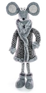 MagicHome karácsonyi dekoráció, Álló egerek, 50 cm