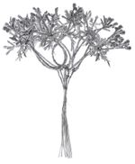 Ág MagicHome Karácsony, ezüst, 15 cm