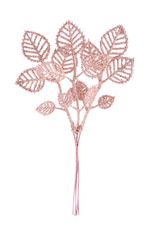 Branch MagicHome Christmas, leaves, rose gold, 22 cm