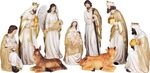 Dekoráció MagicHome Karácsonyi, betlehem, 11 figura, polirezin, 25 cm