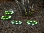 Solar lamp 4 grass plates, 24 cm, 4x 8 LEDs, AA