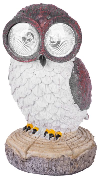 Strend Pro Gecco dekoráció, bagoly, 14 x 14 x 25 cm, poligyanta, napelemes, 2 LED, AA