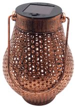 Dekorácia Strend Pro Cooper, solárny medený lampáš, 1x LED, 11x17cm