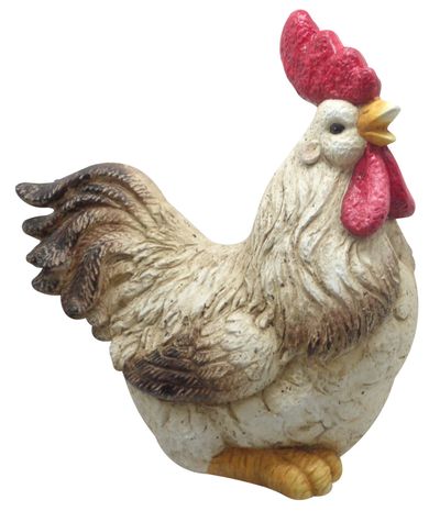 Decoration Gecco 8927, Rooster, magnesium, 44 cm