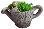 MagicHome Gecco dekoráció, Öntözőkanna/virágcserép, magnézia, 36 x 22 x 23 cm
