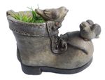 Decoration Gecco 9094, Boot / flowerpot, magnesium, 23 cm