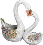 Decoration MagicHome Gecco, Swans, magnesia, 49x23x45 cm