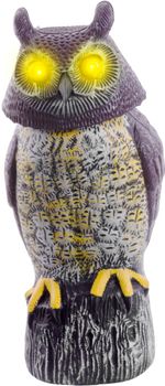 Bird Repeller Owl, solar, glowing eyes, rotating head, 43 cm