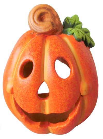 Decoration Xecco 2321, Pumpkin candlestick, ceramics, 13 cm