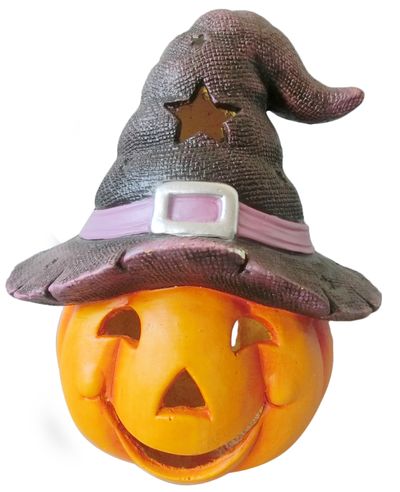 Decoration Xecco 2322, Pumpkin candlestick, magnesium, 20 cm