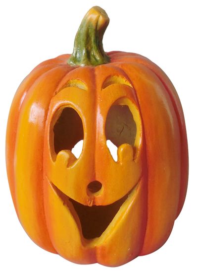 Decoration Xecco 2336, Pumpkin candlestick, magnesium, 31 cm