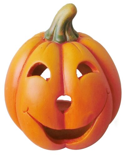Decoration Xecco 2331, Pumpkin candlestick, ceramics, 15 cm