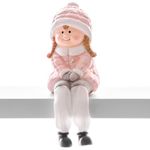 Figure MagicHome Christmas, Girl, polyresin, 8.5x8x13.5 cm