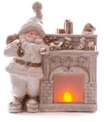 Decoration Xecco 19105, Santa by the fireplace, LED, 3xAAA