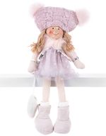 Decoration MagicHome Christmas, Children, pink, sitting, 22 cm