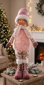 Decoration MagicHome Christmas, Boy, pink, 75 cm