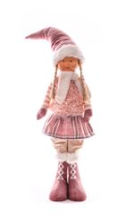 Decoration MagicHome Christmas, Girl, pink, 75 cm