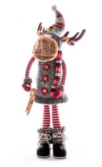 Dekoráció MagicHome Karácsony, rénszarvas nőstény, álló, 81 cm