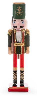Figure MagicHome Christmas Woodeco, Nutcracker with cap, 38 cm, wood