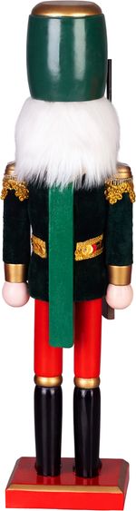 Figura MagicHome Karácsony Woodeco, 38 cm, Diótörő sapkával, fa