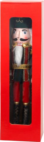Figura MagicHome Karácsony Woodeco, 38 cm, Diótörő sapkával, fa