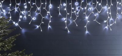 Christmas Light MagicHome Icicle Light 360L LED white, 10M, IP44, timer, exterior