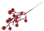 Branch MagicHome Christmas, Berries, red, 27 cm